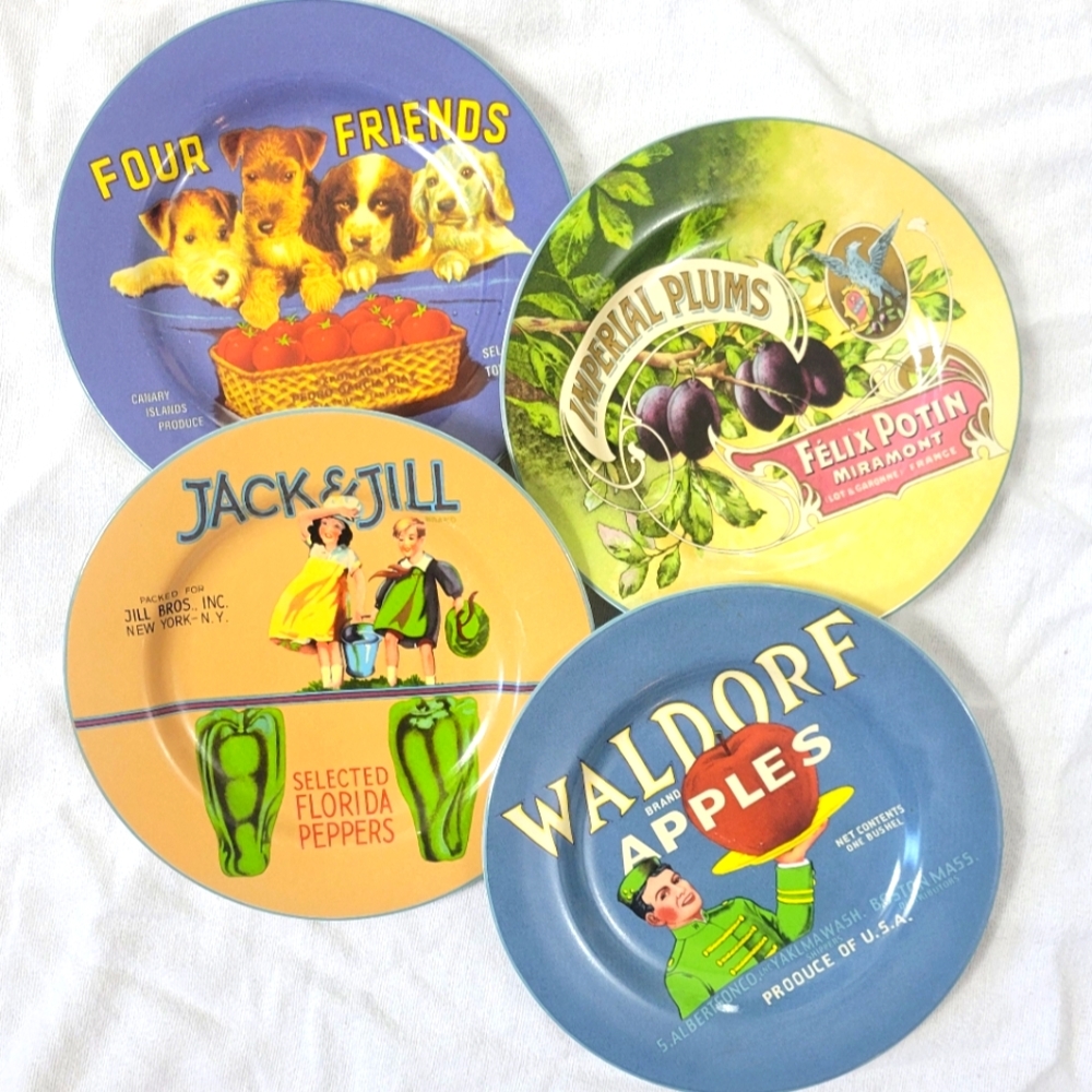 Sakura Vintage Labels Waldorf Salad Plate set